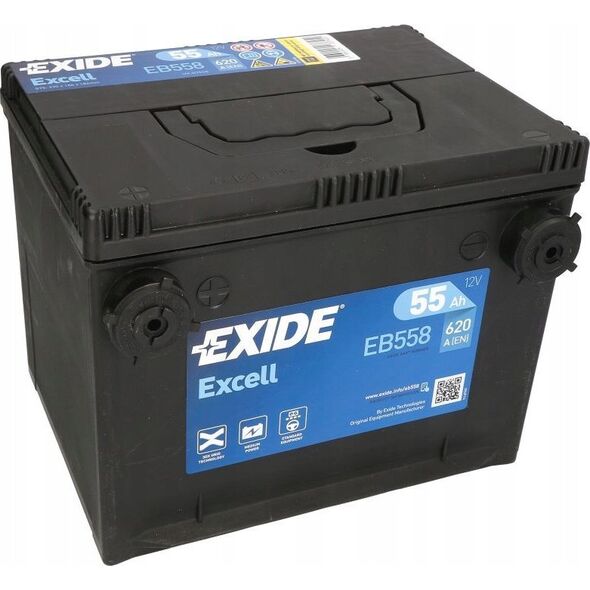 Συσσωρευτής EXIDE 12V 55Ah/620A EXCELL (L+ sae) 230x180x186 B9 (εκκίνησης)