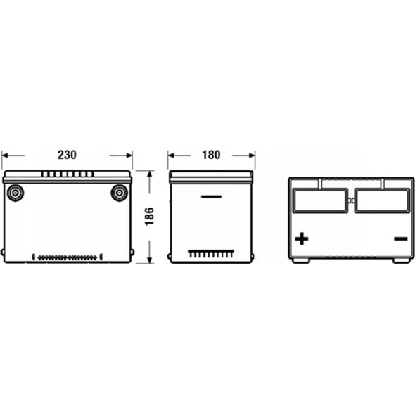 Συσσωρευτής EXIDE 12V 55Ah/620A EXCELL (L+ sae) 230x180x186 B9 (εκκίνησης)