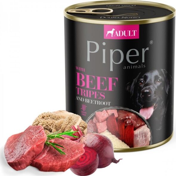 Piper Karma mokra dla psa PIPER Żołądki wołowe i burak 800 g