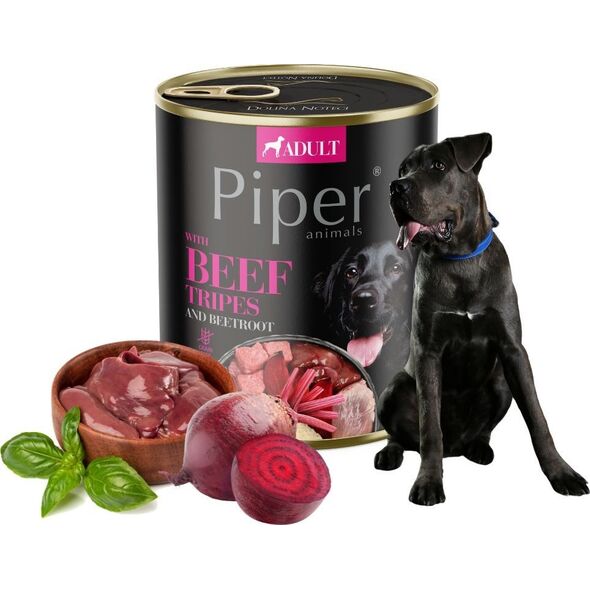 Piper Karma mokra dla psa PIPER Żołądki wołowe i burak 800 g