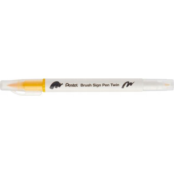 Pisak Brush Pentel Dwustronny Beżowy SESW30C-T124