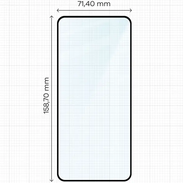 Bizon Glass Edge 2 Oppo Reno13 F / FS black frame