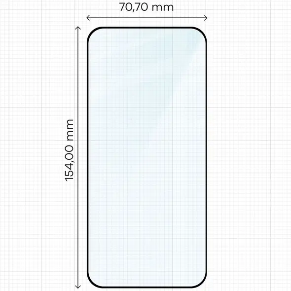 Bizon Glass Edge 2 Oppo Reno13 black frame