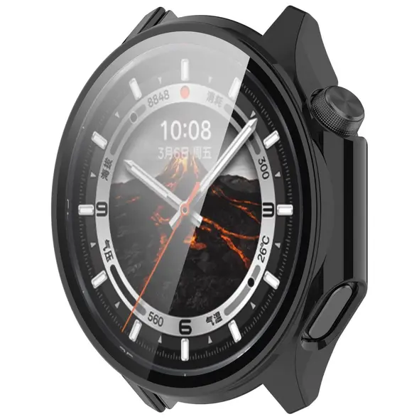 Bizon Case+Glass Watch OnePlus Watch 3 / Oppo Watch X2 black