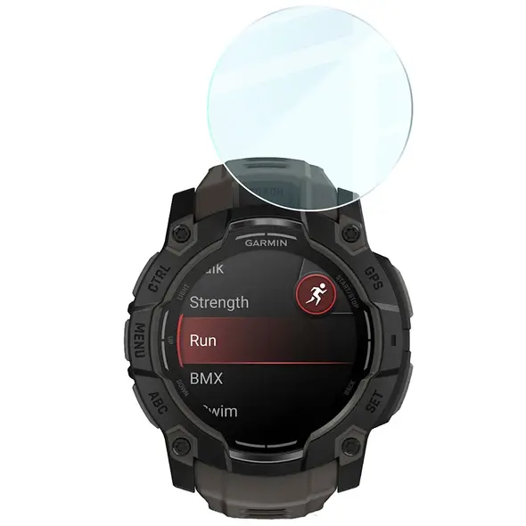 Bizon Glass Watch Clear Garmin Instinct 3 50 mm