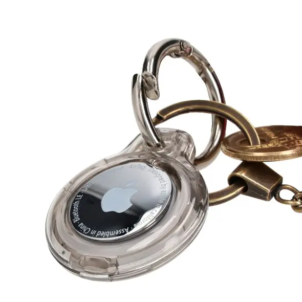 Bizon Case Locator Keychain Apple AirTag clear-black