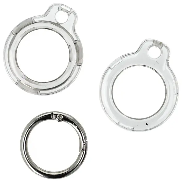 Bizon Case Locator Keychain Apple AirTag clear-black