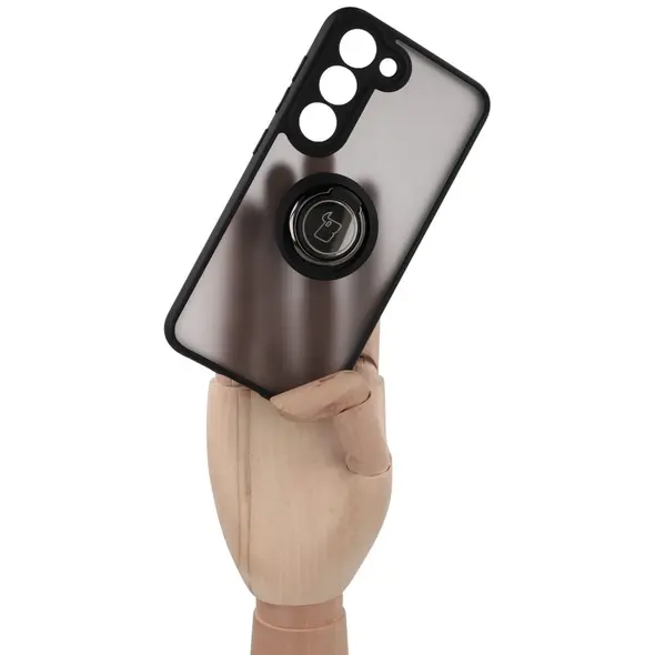 Bizon Case Hybrid Ring Samsung Galaxy S23 smoky with a black frame