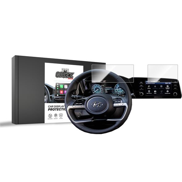 Κεραμική GrizzGlass Προστασία Οθόνης Αυτοκινήτου Hyundai Elantra CN7 8" [2σε1]