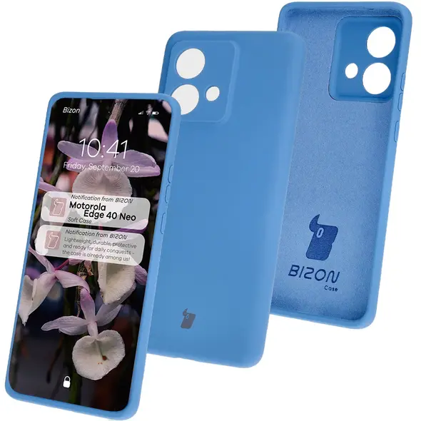 Bizon Soft Case Motorola Edge 40 Neo blue
