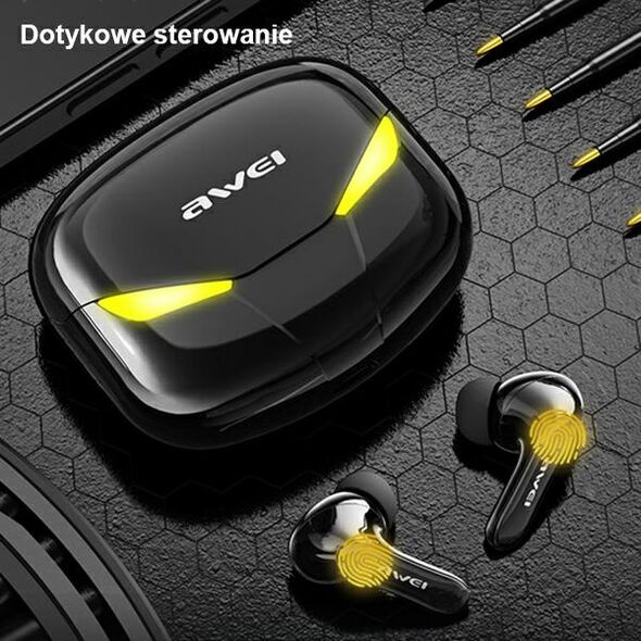 AWEI earphones Bluetooth 5.0 T35 TWS black