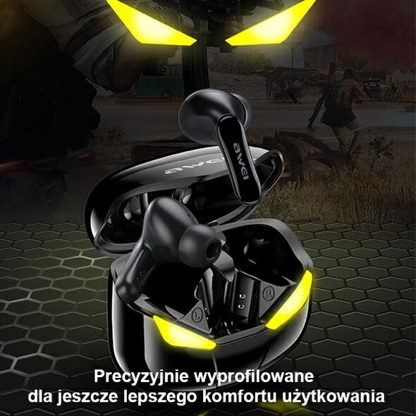AWEI earphones Bluetooth 5.0 T35 TWS black