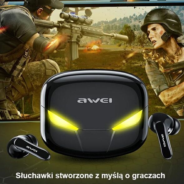 AWEI earphones Bluetooth 5.0 T35 TWS black