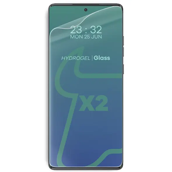 Bizon Case Clear Pack flexible case + 2x screen film Motorola Moto G85 5G clear
