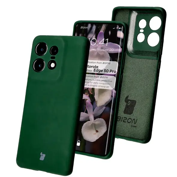 Bizon Soft Case Motorola Edge 50 Pro dark green