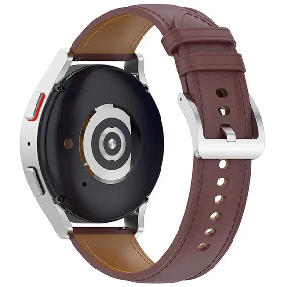 Bizon Strap Watch Casual Samsung Galaxy Watch FE/7/6/6 Classic/5/5Pro/4/4 Classic dark brown