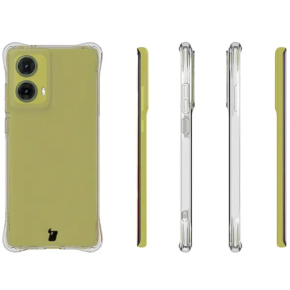 Bizon Case Clear Pack flexible case + 2x screen film Motorola Moto G85 5G clear