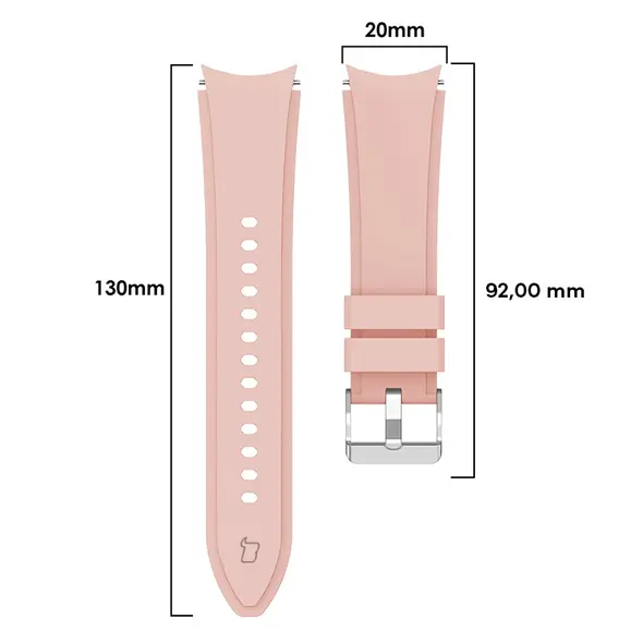 Bizon Strap Watch Silicone Pro Samsung Galaxy Watch 20 mm light rose