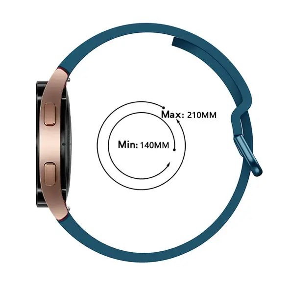 Bizon Strap Watch Silicone Samsung Galaxy Watch 20 mm dark turquoise