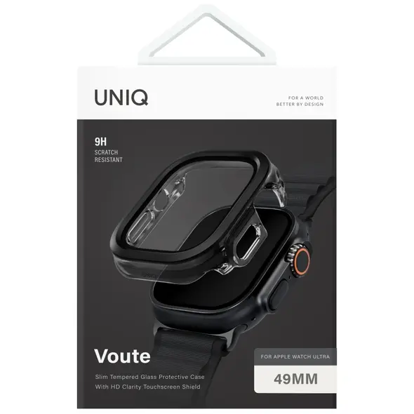UNIQ Voute Apple Watch Ultra 49mm με γυαλί μαύρο
