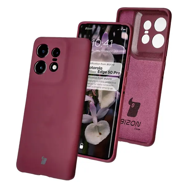 Bizon Soft Case Motorola Edge 50 Pro dark purple