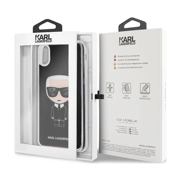 Karl Lagerfeld Etui KLHCI65ICGBK iPhone XS Max czarne