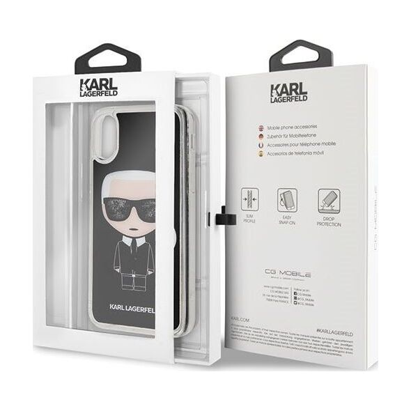 Karl Lagerfeld Etui KLHCI61ICGBK iPhone XR czarny