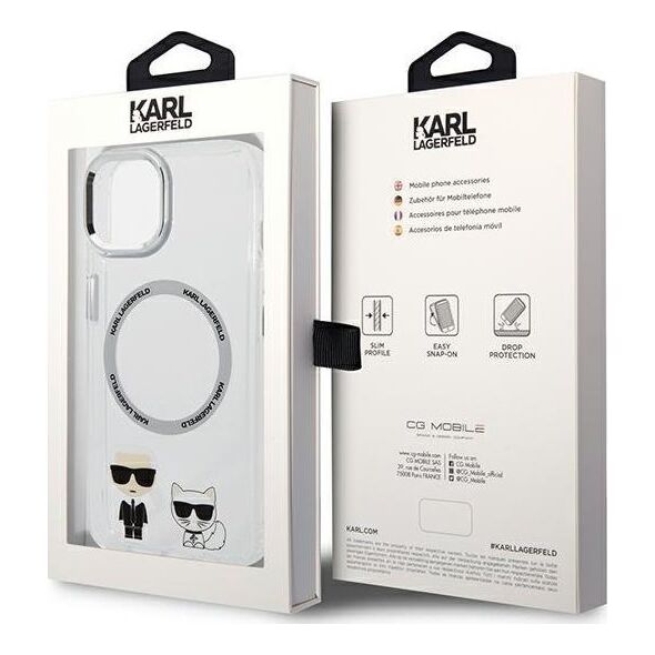 Karl Lagerfeld Karl Lagerfeld KLHMP14SHKCT iPhone 14 6,1" hardcase przeźroczysty/transparent Karl & Choupette Aluminium Magsafe NoSize