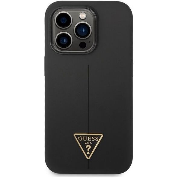 Guess Etui Guess GUHCP14LSLTGK Apple iPhone 14 Pro czarny/black hardcase Silicone Triangle