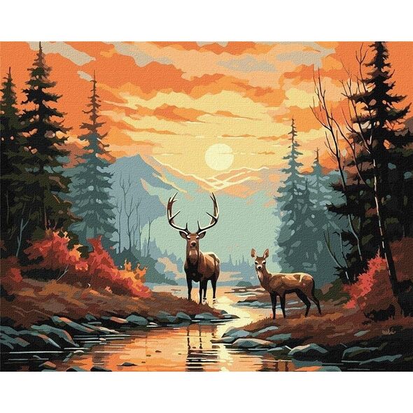 Malowanie po numerach - Elegancki jeleń 40x50cm