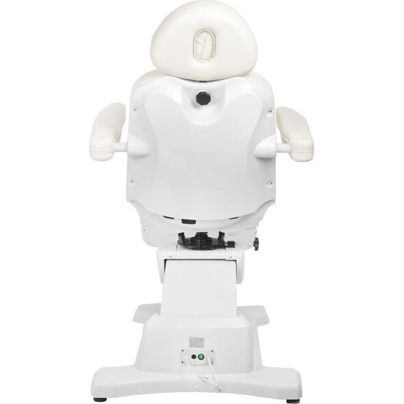 FOTEL KOSMETYCZNY ELEKTR. AZZURRO 869A OBROTOWY 4 SILN. BIAŁY