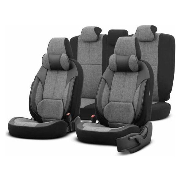 AMiO Komplet pokrowców na fotele samochodowe OTOM VOYAGER 102 SMOKED 3-ZIP