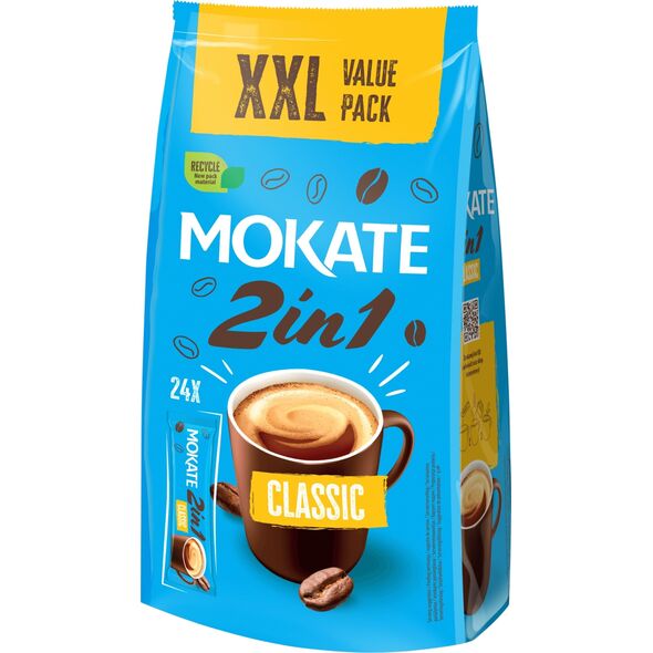 Καφές MOKATE 2 σε 1 σε φακελάκια 8g x 24 τεμ