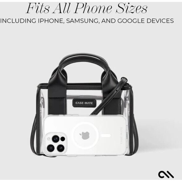 Case-Mate Micro Tote Bag - Αδιάβροχη τσάντα ώμου (Midnight Black/Clear)