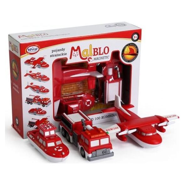 Malblo Magnetic Pojazdy strażackie 3+ Malblo