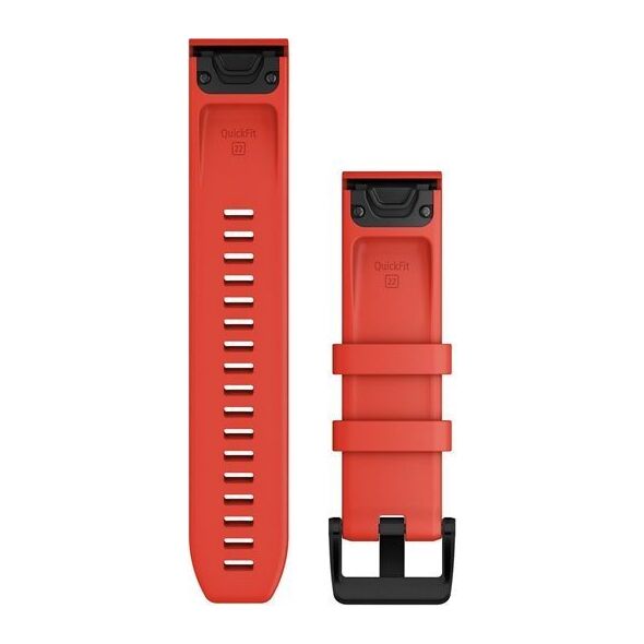 Garmin Pasek silikonowy na nadgarstek QuickFit 22 (czerwony / czarna sprzączka) (010-12901-02)