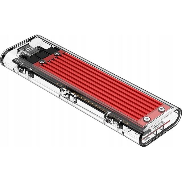 Θήκη δίσκου M.2 NVME σε USB-C 10Gbps - κόκκινη