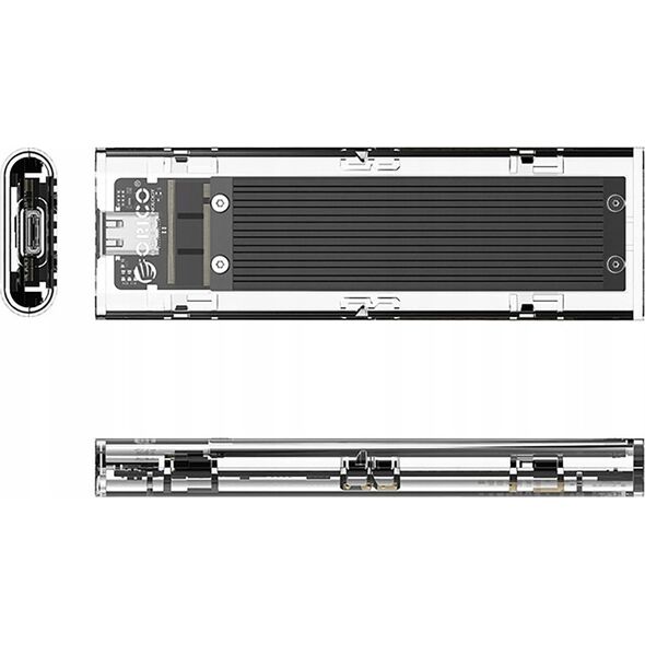Θήκη δίσκου M.2 NVME σε USB-C 10Gbps - μαύρη