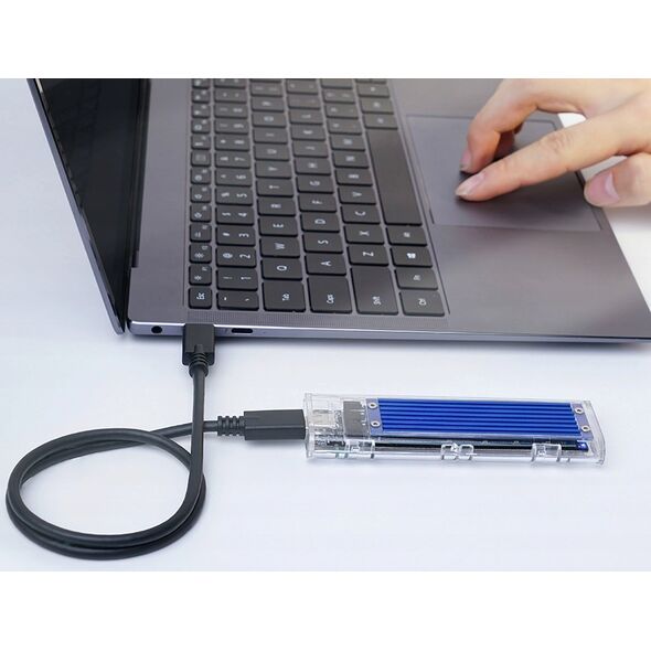 Θήκη δίσκου M.2 NVME σε USB-C 10Gbps - μπλε
