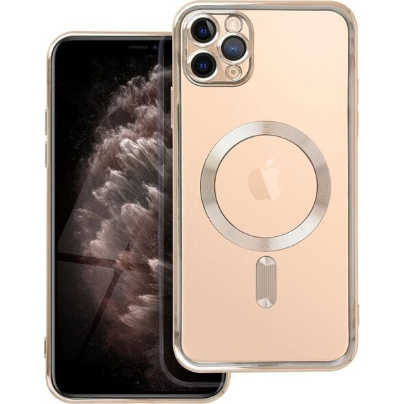 OEM Futerał ELECTRO MAG COVER kompatybilny z MagSafe do IPHONE 11 Pro Max złoty