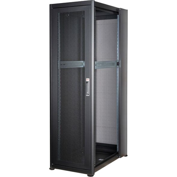 Roline ROLINE Serverschrank Basic 48,26cm 19Zoll 42 HE 600x1000 BxT perforiert schwarz