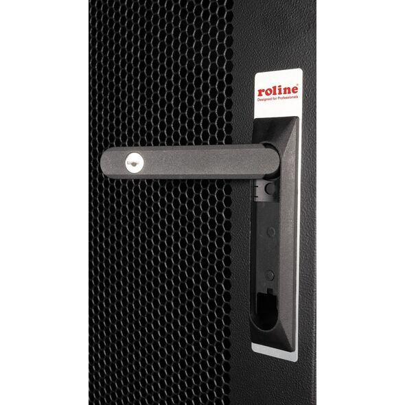 Roline ROLINE Serverschrank Basic 48,26cm 19Zoll 42 HE 600x1000 BxT perforiert schwarz