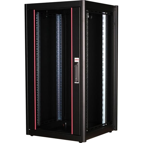 Roline ROLINE Netzwerkschrank Basic 48,26cm 19Zoll 22 HE 600x600 BxT Glast�r schwarz