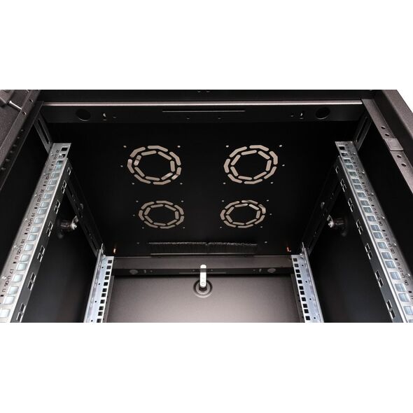 Roline ROLINE Netzwerkschrank Basic 48,26cm 19Zoll 22 HE 600x600 BxT Glast�r schwarz