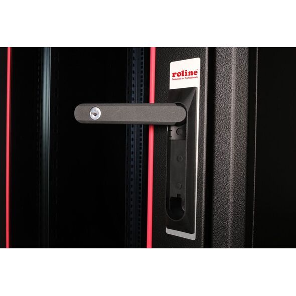 Roline ROLINE Netzwerkschrank Basic 48,26cm 19Zoll 22 HE 600x600 BxT Glast�r schwarz