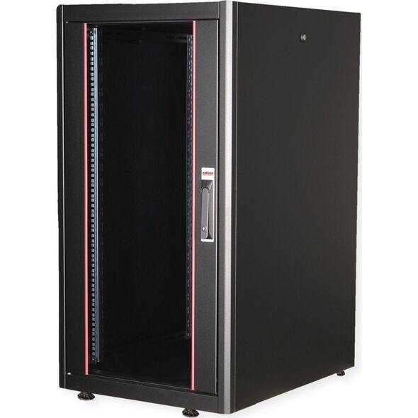 ROLINE Netzwerkschrank Basic 48,26cm 19Zoll 22 HE 600x800 BxT Glast�r schwarz