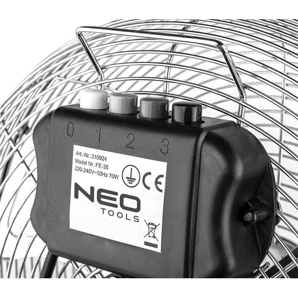 Wentylator Neo Wentylator podłogowy 50W, średnica 30 cm, 3 prędkości nawiewu