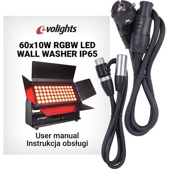Naświetlacz Evolights EVOLIGHTS 60x10W RGBW LED WALL WASHER naświetlacz zewnętrzny IP65