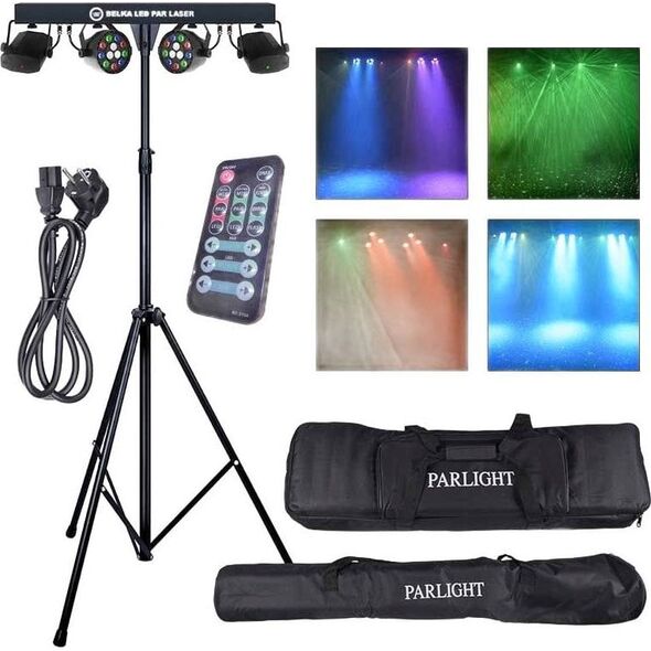 Naświetlacz LIGHT4ME LIGHT4ME BELKA LED PAR LASER zestaw oświetleniowy