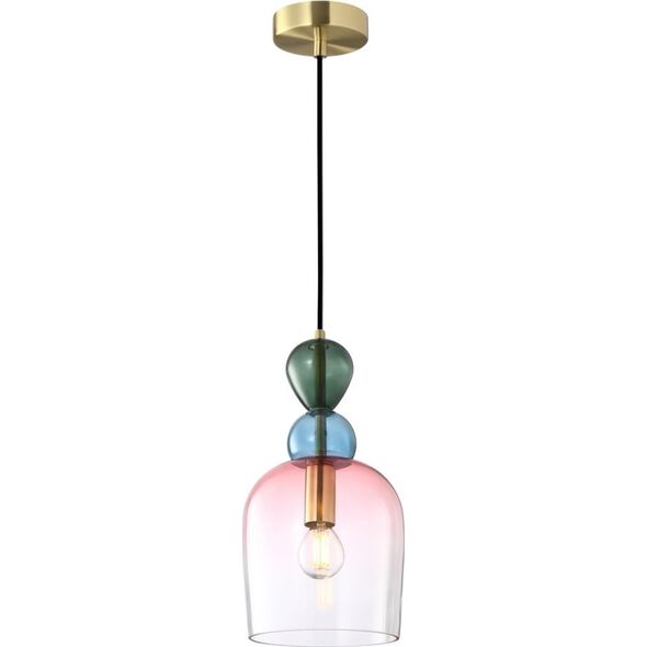 Lampa wisząca Italux Italux Manso PND-37462B-MC-GD lampa wisząca zwis 1x40W E14 multikolor/złota